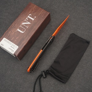 Cuchillo plegable HUNT BM15535 con mango de fibra de carbono, hoja naranja con punta de cuchillo, cuchillo táctico para exteriores, venta directa de fábrica, personalización láser. - Product Image 4