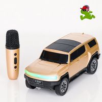 Ensemble de haut-parleurs RVB pour voiture SUV tout-terrain avec micro, haut-parleur BT 10W pour fête, système audio portable avec caisson de basses, cadeau de vacances