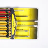 Ensemble d'outils magnétiques en acier inoxydable 6-en-1 pour la maison, tournevis manuel industriel/DIY, finition chromée, tête Phillips, OEM