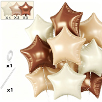 Lot de 10 ballons en aluminium métallisé en forme d'étoile de 18 pouces pour anniversaires, mariages, événements du Nouvel An chinois et fêtes