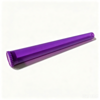 Tube conique en plastique rigide PS avec couvercle à pression 84mm 112mm Couleur unie pour le stockage de petits objets en extérieur