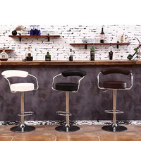 Chaise de bar moderne à cadre en acier pliable avec siège souple à rotation libre, durable, pour usage commercial dans les hôpitaux et les hôtels