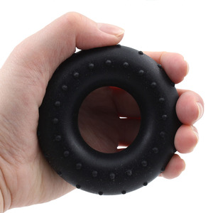 Phòng Tập Thể Dục Sức Mạnh Tập Thể Dục Cẳng Tay Finger Cổ Tay Giãn Nở Huấn Luyện Viên Phục Hồi Chức Năng Xách Tay <span class=keywords><strong>O</strong></span>-Hình 40LBS Tay Màu Đen Silicone Vòng Kìm Kẹp - Product Image 5