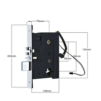 70mm Quadratisches Elektronisches Einsteckschloss-Gehäuse 205x108mm Universalgröße mit Signalausgabe, Smart-Türschloss-Kern für Sicherheitstüren
