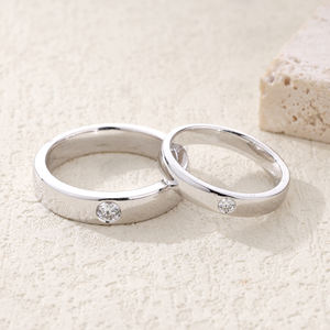 Vente chaude 18K Or Blanc Bague De Mariage Diamants Fins Naturels Fête Chrétienne De Luxe Anniversaire Bijoux Classique - Product Image 5