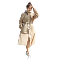 Veste imperméable de style jupe pour femme avec chapeau veste de cyclisme en plein air imperméable