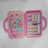 Trousse de Maquillage Rose Grande Capacité Style Sac à Main Durable pour Voyage, Coffret Cadeau Beauté Enfant, Emballage pour Ensemble de Produits de Beauté