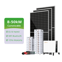 Kit Système de Production d'Énergie Solaire Hybride 8kW-40kW avec Onduleur, Batterie Lithium-Ion et MPPT pour la Maison