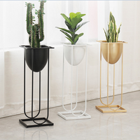 Support de pot décoratif en métal pour plantes de fleurs, présentoir de plantation à poser au sol