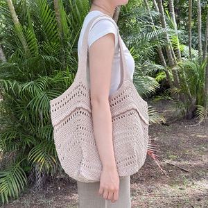Stylish Bohemian Summer <b>Beach</b> Crochet <b>Bag</b> Women's Casual Outings Portable <b>Bag</b> <b>for</b> Spring Autumn Winter - Product Image 3