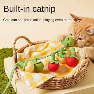 Brinquedos de Pelúcia para Gatos Resistentes a Mordidas com Frutas para Diversão Felina - Product Image 5