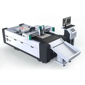 AOL CNC cutting machine for A1-B1 cardboard corrugated packages cartoon with oscillating knife crease wheel tool V-cut knife