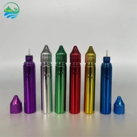 Bouteille compte-gouttes en PET bleu lac pour huiles essentielles et parfums, 30 ml, forme stylo, pour e-liquide V3 Freebase, vente en gros