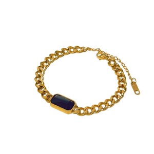 Joyería de Acero Inoxidable de Primera Calidad, Resistente a la Decoloración, Versátil, Geométrica, Cuadrada, con Circonita <span class=keywords><strong>Negra</strong></span>, Pulseras y Collares de Cadena <span class=keywords><strong>Cubana</strong></span> - Product Image 6