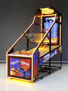 Double <span class=keywords><strong>jeux</strong></span> pour enfants adultes de luxe à pièces Machine de basket-ball pliante à écran LCD à usage domestique vidéo intérieure matériau métallique - Product Image 3