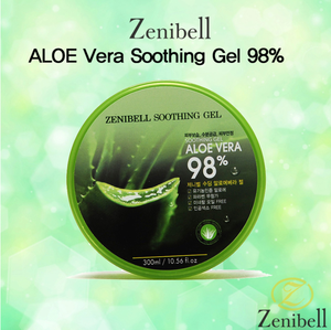 Cosmético coreano ZENIBELL ALOE Vera Gel calmante 98% Cuidado de la piel natural Hidratante Menos pegajosidad Nutrición calmante - Product Image 2