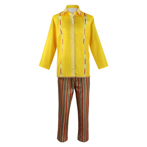 Ensemble de costumes de cosplay Felix pour hommes, chemise jaune, pantalon rayé, Costume de scène d'halloween, jeu de rôle Anime - Product Image 5