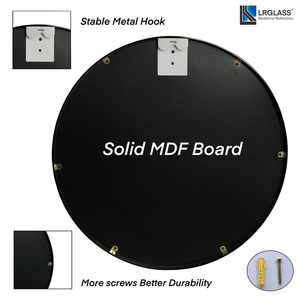 Top Seller <strong>Large</strong> Round <strong>Circle</strong> Wall Decor <strong>Mirror</strong> Bath <strong>Mirror</strong> with Black Metal Frame Metal - Product Image 3