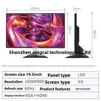 Écran LCD industriel de bureau 19,5 pouces 21,5 pouces 60 Hz à bordure micro, panneau MVA 10000:1 avec haut-parleur intégré
