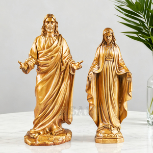 Escultura de Bronce de Alta Calidad de Jesús, Virgen María y Cristo, Personalizable, Estatuas Religiosas de Metal para Interiores/Exteriores, Decorativas y Personalizadas - Product Image 1