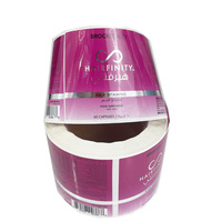Étiquette personnalisée en vinyle adhésif d'estampage argent brillant transparent logo de marque cosmétique imprimé UV étanche pour emballage de soins personnels