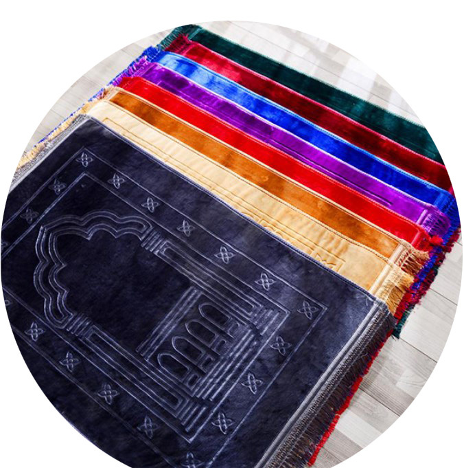 Chenille Islamic Travel Prayer Mats with