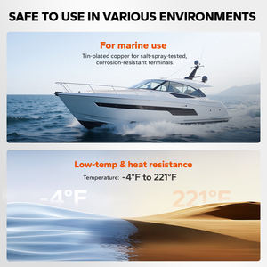 <span class=keywords><strong>Cable</strong></span> de batería LiTime, Cables de inversor de energía de batería de 4AWG, <span class=keywords><strong>Cable</strong></span> de batería de cobre estañado de oxígeno para coche, motocicleta Solar Marina RV - Product Image 6