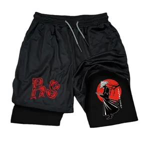Summer Men's Shorts RS Letter Print Shorts Quick Dry 2 In 1 Short Pants White Black Double-deck Short Pant Dragon Streetwear