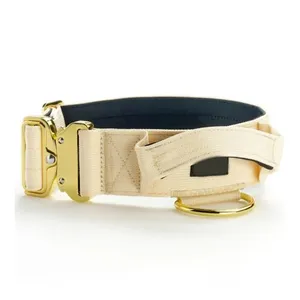 Haustier halsbänder & Leinen Taktisches Hunde halsband Metall Luxus Trade Assurance Solide Nachhaltige Bowknot Nylon Langlebig 2 "mit Gold - Product Image 4