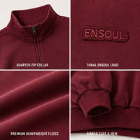 Sweat-shirt personnalisé vintage 420 g/m² pour homme, coupe oversize, col zippé, logo patch, lourd, décontracté, streetwear, fabricant de vêtements
