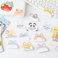 Bloc-notes autocollants en forme de dessin animé, trois couches, mignons, réutilisables, étiquettes de messages personnalisables, vente en gros
