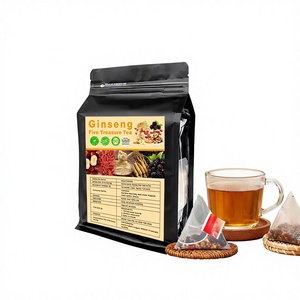 Té de Ginseng Orgánico Cinco Tesoros, Hierbas Naturales para la Desintoxicación Renal, Energía y Salud, Fresco, Vaporizado y Hecho a Mano - Product Image 1