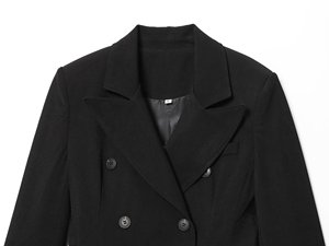KAR & OT ZA 2025 autunno e inverno nuovi prodotti temperano semplice giacca doppiopetto a maniche lunghe 8587797 - Product Image 4