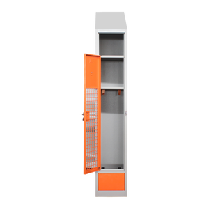 Casiers de rangement en toit incliné avec ventilation en grille d'entrepôt métallique Armoire à chaussures pour athlètes d'extérieur avec banc - Product Image 2