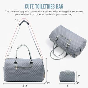 Sac de voyage week-end pour femmes, sacs de nuit avec compartiment à chaussures, sacs de cabine pour avions avec trousse de toilette - Product Image 2