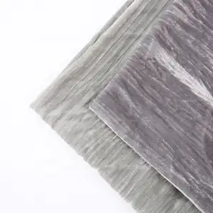 Custom grey velour fabric polyester woven gray korea micro velvet 5000/9000 fabric for upholstery hometextile