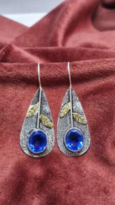 Hot Selling Elegant Handmade Tanzanite Dangle <b>Earrings</b> in 925 Sterling Silver Jewelry Gift Great Price - Product Image 5