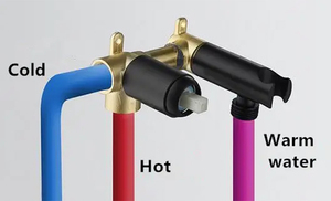 Brass Wall <strong>Hanging</strong> Hot and Cold Mixer Concealed Gun <strong>Kits</strong> Toilet Bathroom Handheld Bidet <strong>Sprayer</strong> Set - Product Image 4
