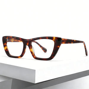 กรอบแว่นตาแบบคลาสสิกสไตล์ยุโรปอเมริกัน ทรงแคทอาย กรอบเต็ม ทำจากอะซิเตท แฟชั่นสำหรับทุกเพศทุกวัย รุ่น Wenzhou 882217 - Product Image 3