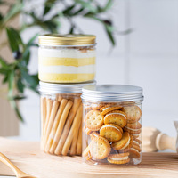 Terlaris Botol Plastik Tebu Silinder Transparan Wadah Permen Cokelat PET