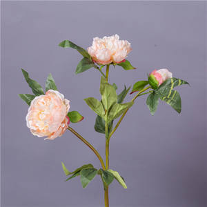 Nuovo Design Economico: Fiore di Peonia Artificiale a 3 Teste in Seta Rosa e <span class=keywords><strong>Rossa</strong></span>, 96cm, per Matrimoni, Pasqua e Natale - Product Image 4