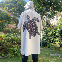 Poncho de surf à capuche pour adultes Offre Spéciale personnalisé Super Quick Dry serviette de plage à capuche en microfibre avec fermeture éclair