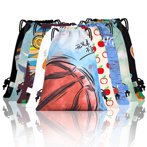 Custom Dye Sublimation <b>Drawstring</b> <b>Backpack</b> Bag Gift Bags Custom Printed Stylish Personalized Cute Lightweight Polyester 20-38L - Product Image 1