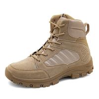 Bottes tactiques imperméables antidérapantes confortables pour hommes, bottes du désert respirantes à cheville zippée pour l'escalade en montagne en été