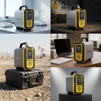 Analyseur de gaz portable multi-gaz personnalisable haute précision, détecteur avec batterie 5400mAhX2, alarme sonore pour gaz inflammables et toxiques YUNER