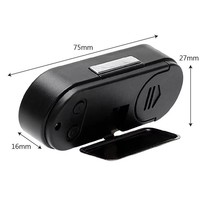 Termometer Bercahaya Tampilan Digital Hitam Gaya Mobil Jam Elektronik Mini Mobil Jam Dashboard Otomatis Mekanisme Tangan