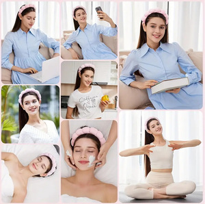 Khăn tắm hình bong bóng dễ thương dành cho nữ, dành cho bé gái, rửa mặt, chăm sóc da, băng đô trang điểm, băng đô, bộ dây đeo cổ tay - Product Image 3