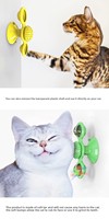 Jouet pour chat Moulin à vent avec balle à la menthe intégrée, lumineux, rotatif, en caoutchouc thermoplastique, avec ressort à gratter et plateau tournant