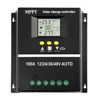 Contrôleur de charge solaire MPPT 100A 12V 24V 36V 48V pour panneaux photovoltaïques et batteries au lithium – Régulateur intelligent