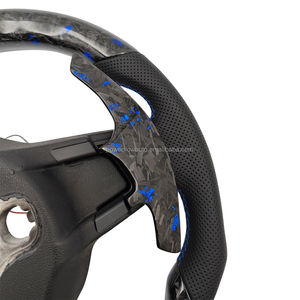 Volant personnalisé en fibre de carbone forgée bleue avec LED pour VW Volkswagen <span class=keywords><strong>Golf</strong></span> 5 6 7 R MK5 MK6 MK7 Polo Gti 6R Passat B7 B8 Tiguan - Product Image 6